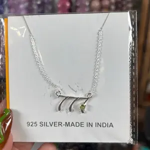 777 Angel Number Necklace| Sterling Silver