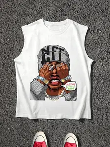 Men's Casual Sleeveless Vest, Perfect for Various Occasions, Travel & Home Wear, Comfortable Fabric, Geometric Pattern, Fitted Style