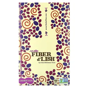 NuGo Nutrition Fiber d'Lish, Cinnamon Raisin, 16 Bars, 1.6 oz (45 g) Each