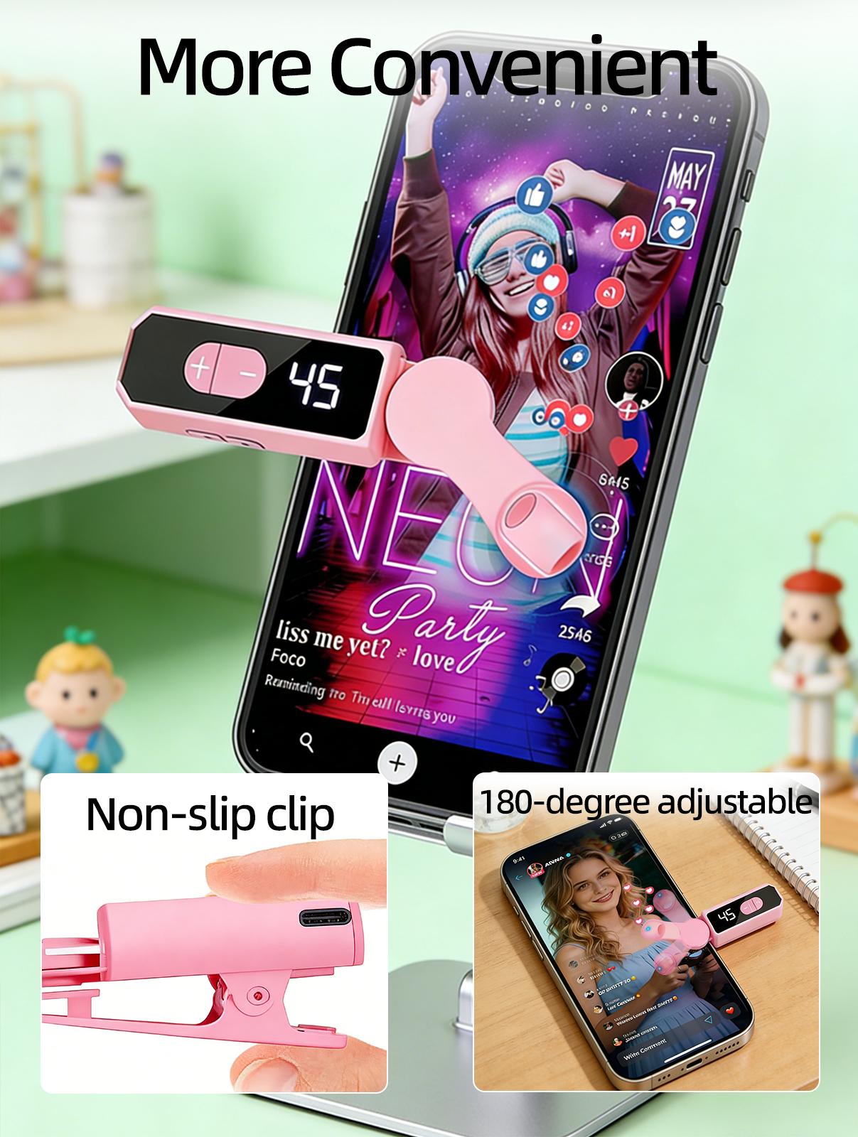 Auto Clicker for Smart Phone, Phone Screen Device Speed Clicker for iPhone iPad Apps, Fast Click Simulation Finger Continuous Click for Tiktok, Live Broadcasts Likes, Lightning Deal, Reward Task, Plug and Play