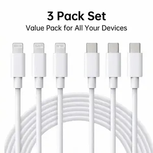 Finekeep MFi-Certified Type-C to Lightning Fast Charging Data Cable, Durable Cord for iPhone 14/13/12/11 Pro Max, X, XR, Plus Smartphones & Tablets