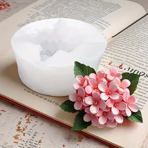 Flower shaped handmade silicone molds are perfect for soap, aromatherapy candles, and casting clay resin.