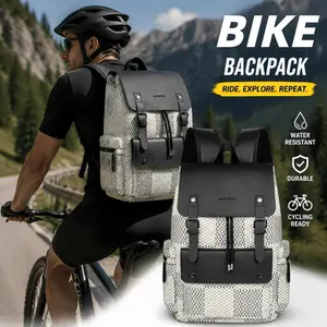 PU Waterproof Large Capacity Bike Backpack, Lightweight Multi-Compartment Durable Rucksack, Unisex for Cycling, Hiking, Travel, School, Sports & Daily Commute, Perfect Gift