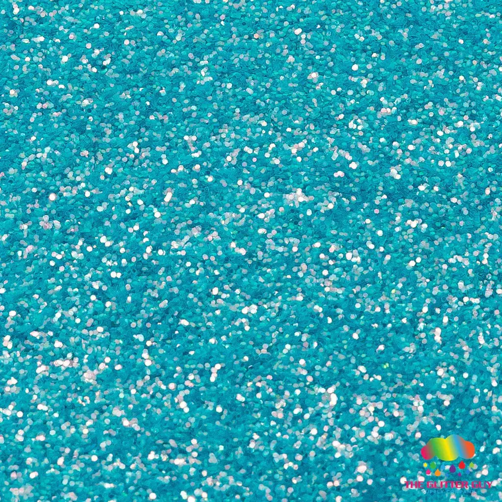 The Glitter Guy Megamind Light Blue Iridescent Glitter, High-Sparkling Polyester Flake for DIY Crafts & Nail Art, Non-Toxic, 0.025 or 1/40" Fine Cut, Easy Cleanup, Bottle, Solvent Resistant, Uv Resistant, Shaker Bottle, Cosmetic Use, Crafters