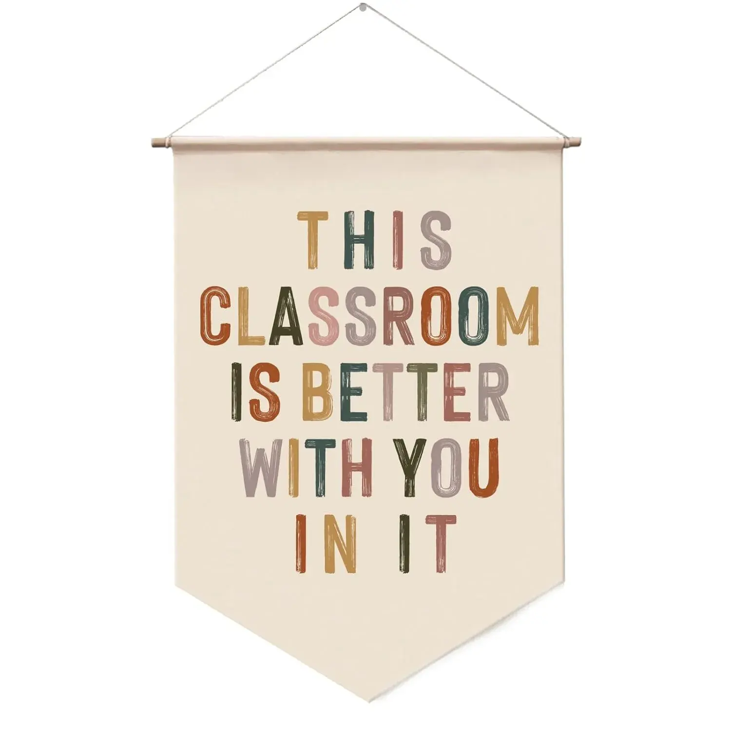 This Classroom Is Better With You In It, Positive Motivational Wall Decor, School Wall Hanging, Class Room Welcome, Boho Classroom Decor, Classroom Wall Banner