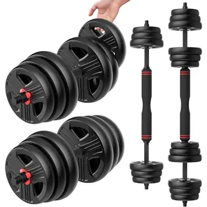 Adjustable Dumbbells 20 30 40 55 60 70 80 90lbs Free Weight Set with Connector 2 or 3 in 1 Dumbbells Used as Barbell Kettlebells Fitness Exercises for Home Gym Suitable for Men Women