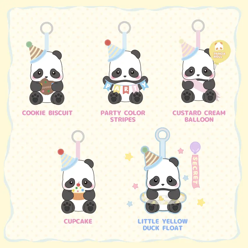 52TOYS Panda Roll Party Series Stuffed Animal Plush Toy with Soft and Adorable Design, Perfect for Cuddling, Display, and Unique Posing, Ideal Gift for Panda Enthusiasts
