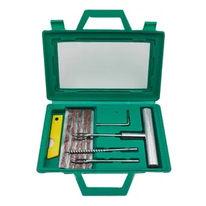 Universal Car Tubeless Tire Repair Kit with Solid Repair Needles & Storage Case