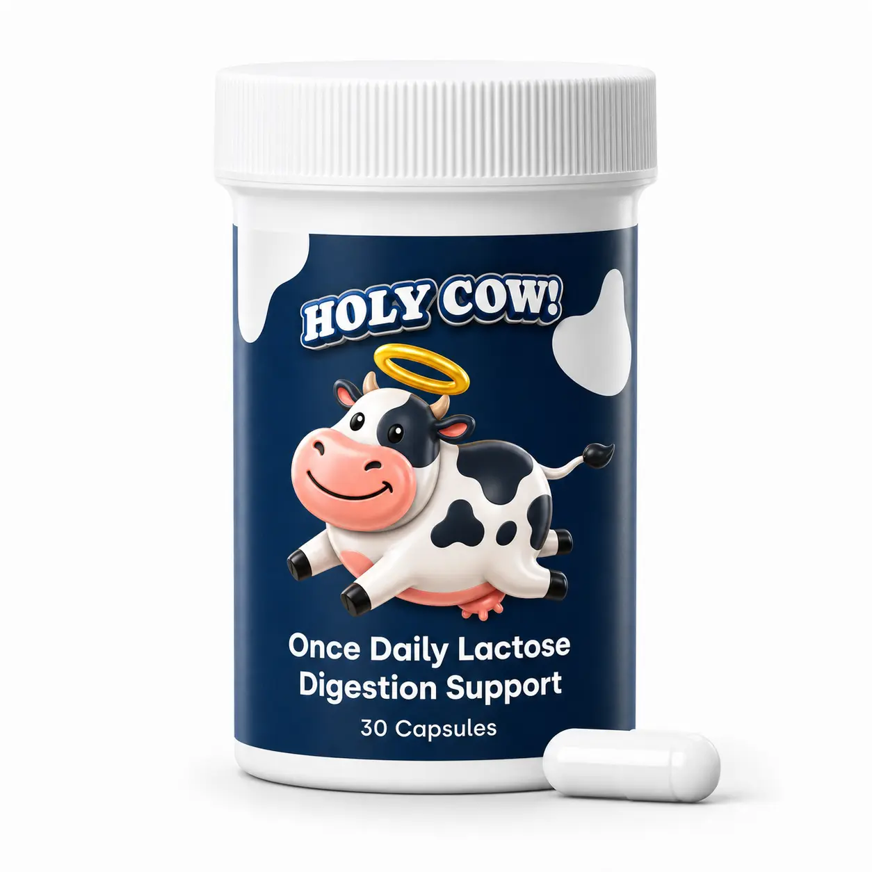 Holy Cow! Once-Daily Lactose Digestion Support