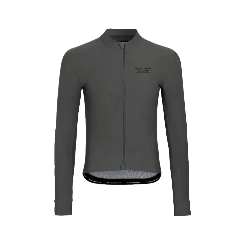 Men's Thermal Fleece Cycling Jersey, Long Sleeve High Elasticity Bike Jacket, Anti-Pilling Polyester Top for Winter Biking