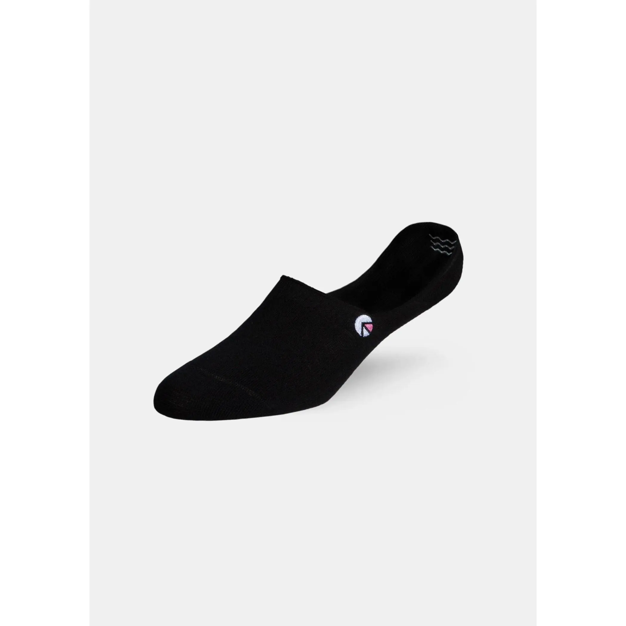 Black - White/pink Logo - Pink Logo - Black | Womens No Show Socks