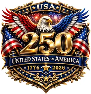 2pcs 250th Anniversary USA Car Decal Sticker, Patriotic Bald Eagle 1776–2026 Vinyl for Car, Truck, Window, Laptop, 250 Years American Independence Bumper Stickers (Firework USA)