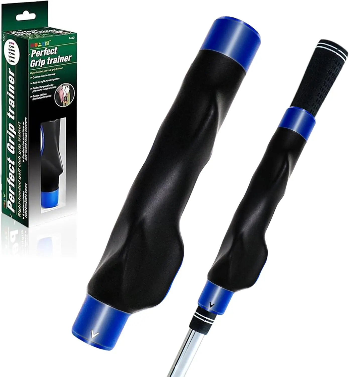 Golf Grip Trainer Right Handed Golf Club Grip Training Aid for Beginners & Pros, Grip Strength Trainer, Golf Swing Trainer Practice Grip Corrector
