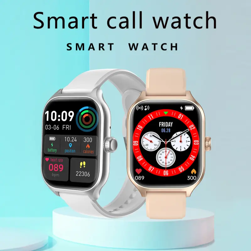 Smart Watch (1.83-Inch Full Touch) - MessageNotifications, Call Answering Support, SportsPedometer, All-Round Health Monitoring, WorksWithiPhone & Android Phones, Alloy Case + SiliconeStrap, Great Gift Choice For Birthdays & Holidays