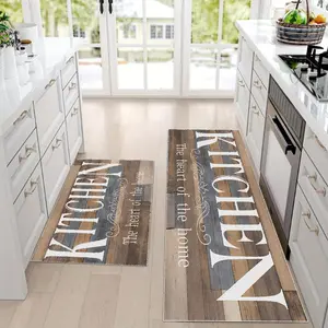 Non-Slip Kitchen Mat, Rectangular Home Decor Rug, Soft Washable Carpet Set, Ideal for Kitchen Living Room Bedroom Safety Comfort, Washable Kitchen Rugs, Kitchen Floor Mat