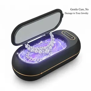 Ultrasonic Jewelry Cleaner,Portable USB Makeup Brush Cleaner，Automatic Makeup Brush Cleaning Tool, Fast & Efficient Deep Cleaning, Portable for Travel & Home Use, 48KHz Ultrasonic Cleaner Machine for Jewelry, Eyeglasses, Rings, Watch Strap, Dentures-Dual