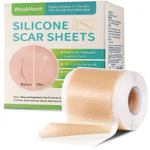 Multifunctional Silicone Protective Sheet (1.6" x 60" Roll, 1.5 Meters) – Suitable for Acne, Chest, Makeup, Concealment, and More Uses  -Waterproof, breathable, reusable