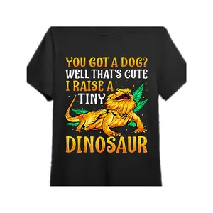 1pc Men's Bearded Dragon T-Shirt - Soft Breathable Cotton Reptile Tee with Bearded Dragon & Alphabet Print Loose Fit Casual Shirt Suitable for All-Season Wear Machine Washable for Reptile Lovers