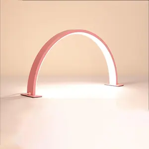 Half Moon Shaped Nail Desk Lamp, USB Rechargeable LED Desk Lamp, Desktop Beauty Lamp for Beauty Eyelash Tattoo Crafts Reading Spa, LED Table Lamp