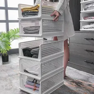 Multifunctional Foldable Storage Basket, Drawer Style Closet Organizer Box, Clothes Separator Bin, Home Use Space Saver, Multipurpose Basket