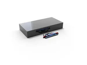 24 X 12 X 4 Single Flush Black Granite Marker