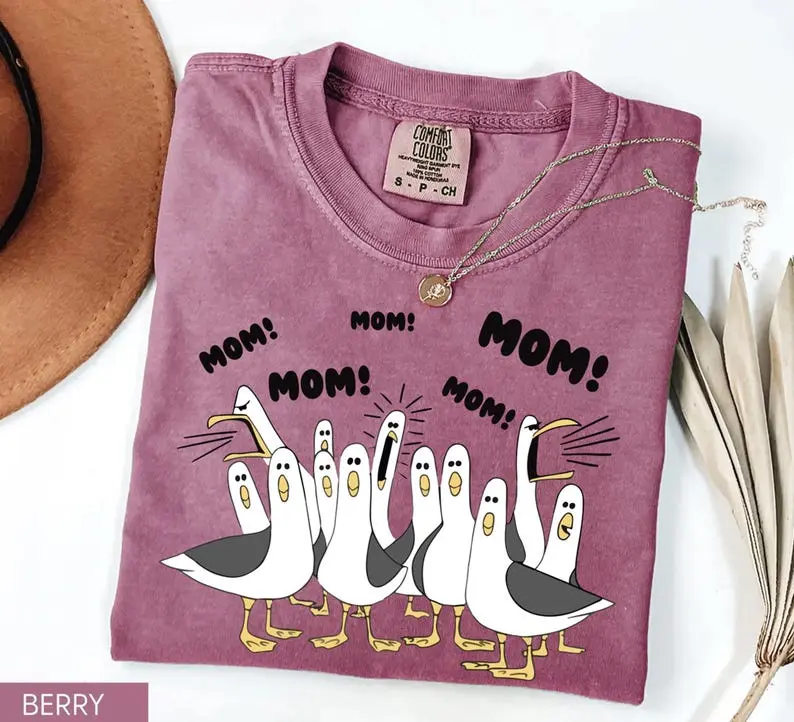 Comfort Colors  Seagulls Mom Shirt, Finding nemo shirt, mom shirt, Gift for mom, Seagulls shirt
