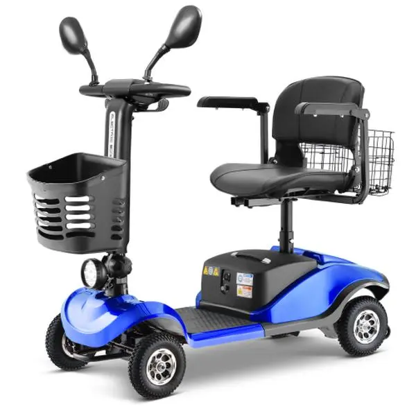 Folding Mobility Scooter for Adults Seniors | 350W All-Terrain Collapsible Motorized Scooter with Dual Battery
