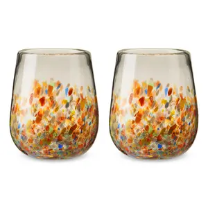 Twine Artistico Recycled Stemless Wine Glass Set