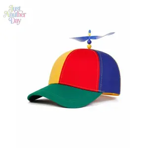 Colorful Helicopter Baseball Cap: Neutral Adjustable Cute Baseball Helicopter Propeller Cap Snapback Cap