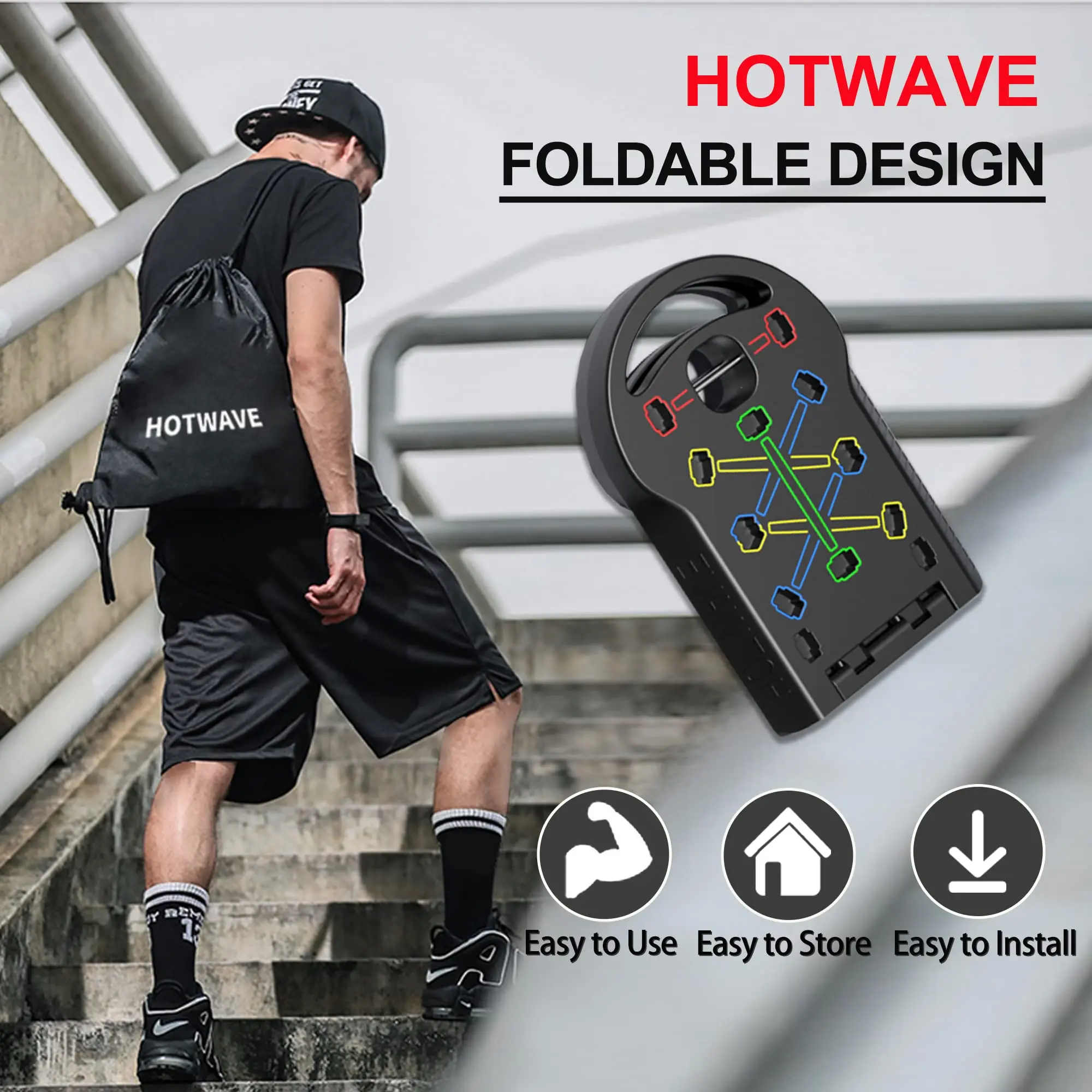 HOTWAVE Push Up Board Fitness,Professional Strength Training  display picture 1