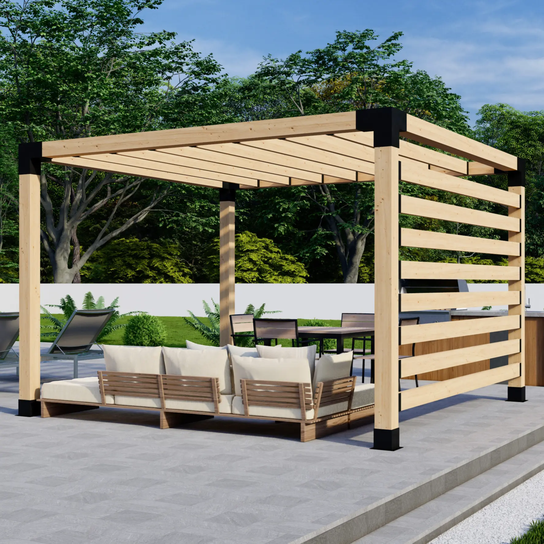 Custom Pergola Kit w/ 4x4 or 6x6 Brackets