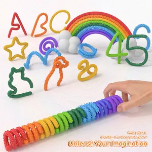 8pcs/set Fidget Toys Sensory Sticks, Textured Calming Sensory Toys for Autism Kids, Anxiety Relief Fidgets for Classroom & Travel Use