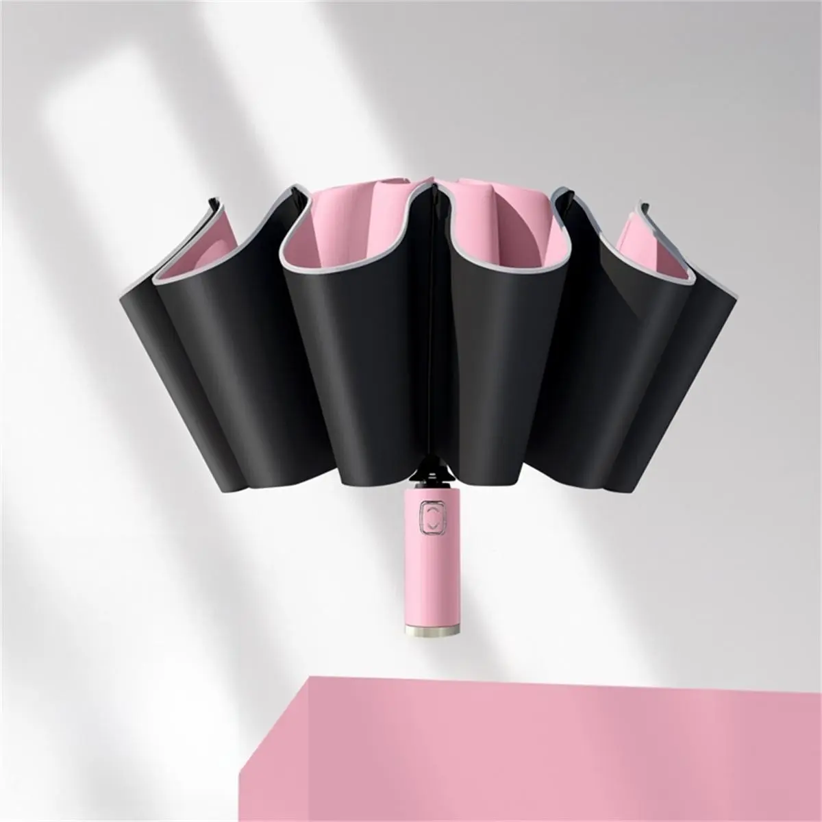 Fully Automatic Reverse Windproof Folding Umbrella for Car Travel, Versatile UV Reflective Compact Umbrella, Sunscreen and Rainproof Design
