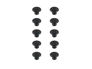 212 MAIN Corio Mushroom Knob (KB2010-MB-10PK) - 1.1 in. Dia., Matte Black, 10-Pack, Traditional Look, Elegant Decor Door Hardware