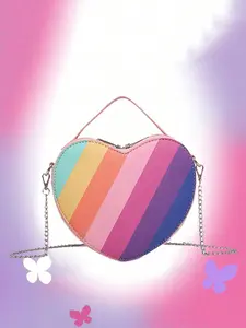 Women's Elegant Colorblock Heart Shaped Crossbody Bag, Fashionable Chain Strap Zipper Shoulder Bag for Daily Used, Casual Trendy Versatile High-quality Daily Commuting Bag