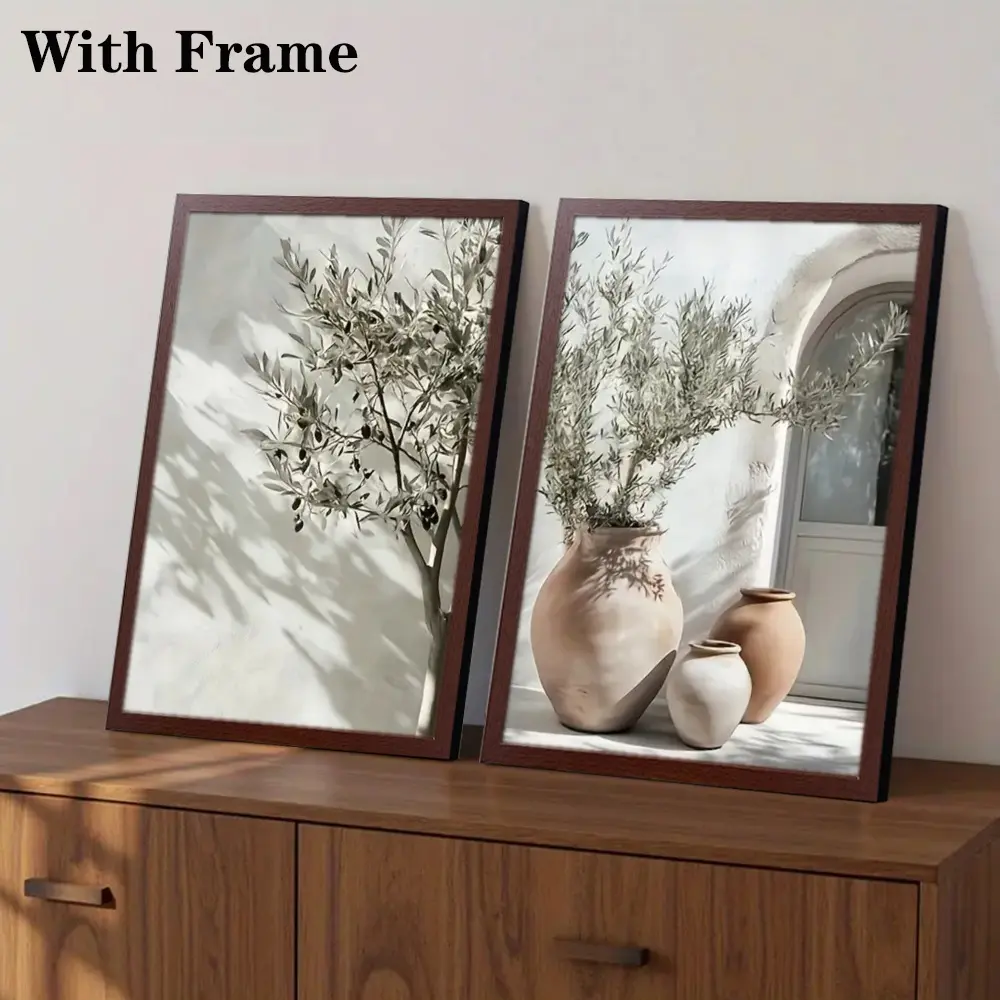 2pcs Mediterranean Olive Tree Canvas Art Prints with Wooden Frame 2pcs Mediterranean Olive Tree Canvas Art Prints with Wooden Frame