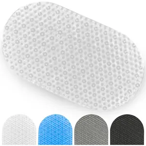 Oval Bathtub Mat - Nonslip Shower Floor Pad - Non-Slip and Non-Skid for Bath Tub with  Rubber Suction Cup Grip - for , , , Bathroom (Gray)