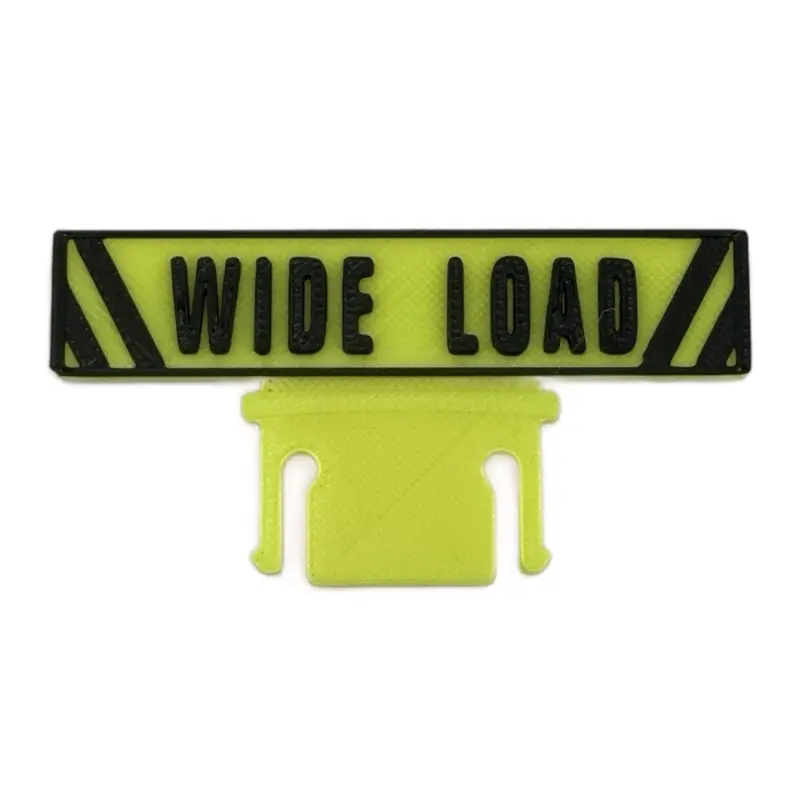 Wide load yellow/black hard hat clip - High-Quality PLA, Versatile Design for Full Brim, Cap Style, and Bump Caps, Easy to Install