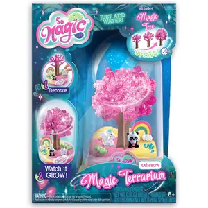 So Magic DIY Lrg Magic Terrarium Kit UNICOR with Magic Tree Growing Powder Glitter Sand Characters for Ages 8+