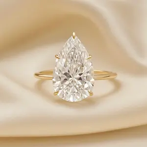 The 14KT Grand Pear Ring