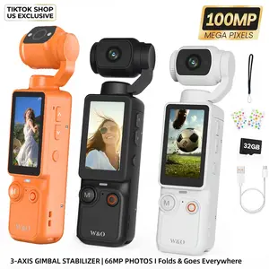 W&O Upgraded Vlogging Camera with 32GB Card, Video Recorder, Digital Vlogging Camera with 180° Rotating Lens, Full Body Camera for Vlogging, Travel & Daily Life Recording, Camcorder, Christmas Gift