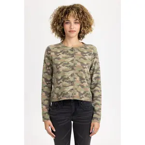 Reese Camo Knit Cardigan