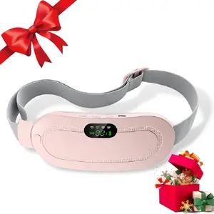 Rechargeable Heating & Vibration Massage Belt, Menstrual Heating Pad, Wireless Warm Palace Belt, Cordless Heating Belt, Multifunctional Heating Pad, Heated Pad, 3 Heat Levels, 4 Massage Speeds, Portable for Women, Ideal Gift