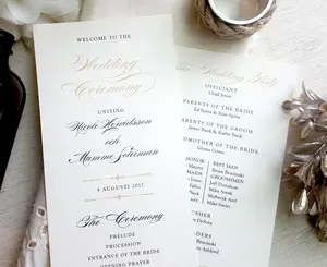 Wedding Ceremony Programs  | Style 06