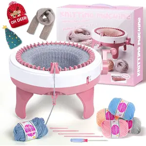 Knitting Machine, 40   Weaving Loom Knitting Round Loom, Knitting Board Rotating Double Knit Loom Machine, DIY Knitting Loom Machines Weaving Loom Kit for Adults