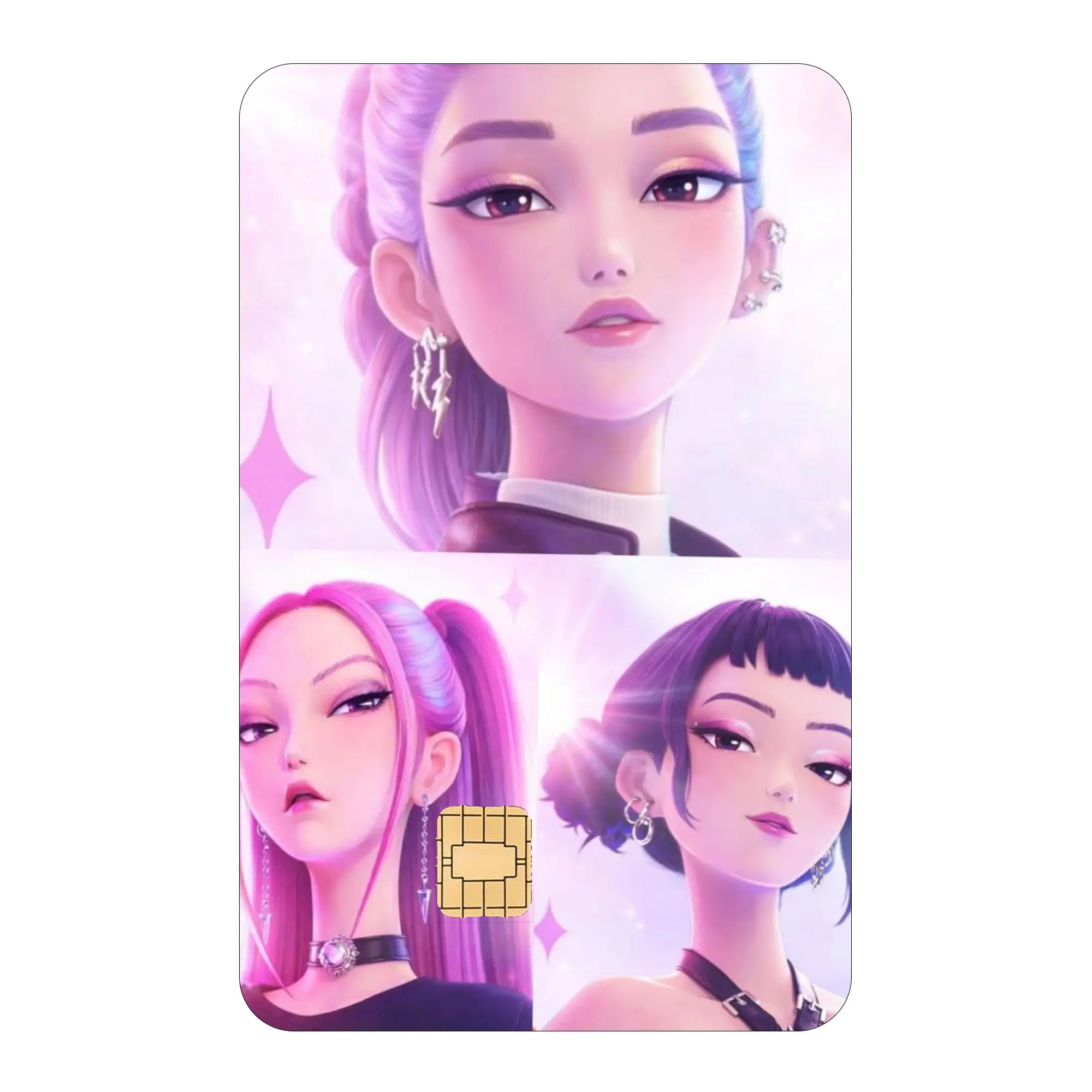 K-Pop Demon Hunters Card Sticker, Demon Hunter Credit Card Skin, Korean Pop Fantasy Debit Card Cover, Fan Accessory