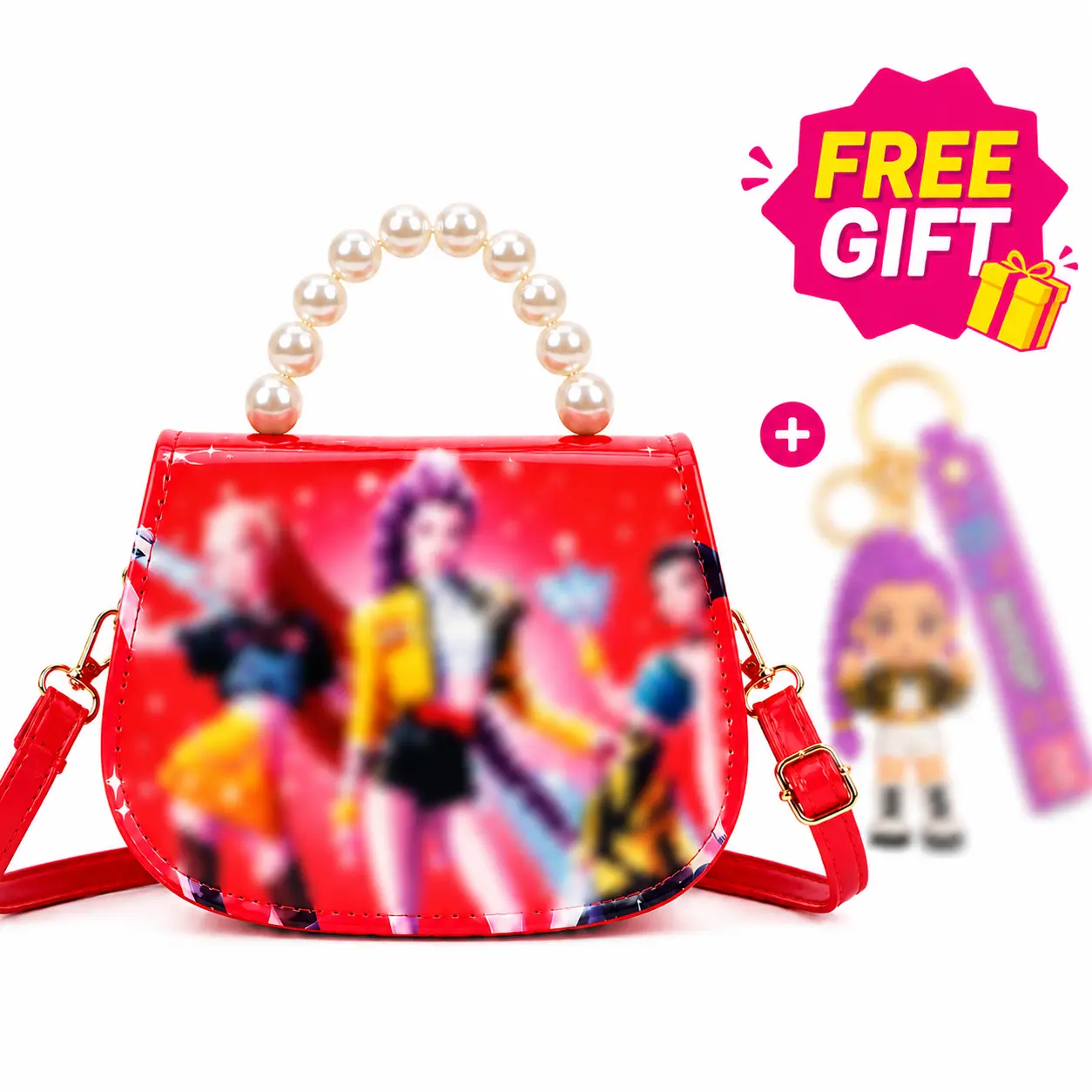 New children's bag witch girl group change bag anime cute storage bag messenger bag,Present a keychain,Decorations, Mother's Day