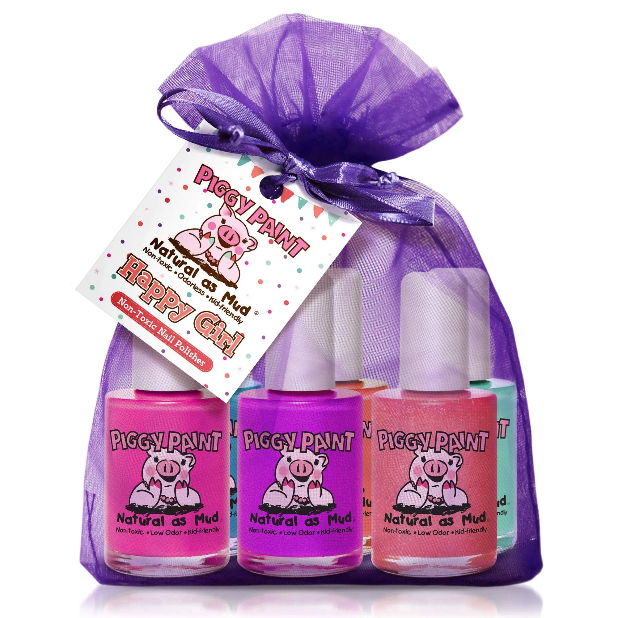 Happy Girl Gift Set - Piggy Paint - Kids Non-toxic Nail Polish