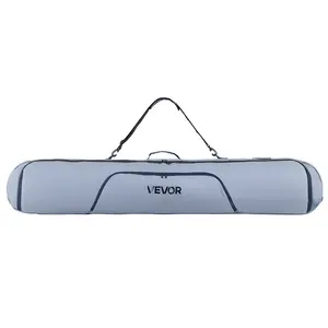 Fathersdaygift VEVOR Snowboard Bag, Up to 65 in/165 cm, Padded Skis Snowboards Bag for Air Travel, 600D Waterproof Oxford Fabric, with Adjustable Inner Straps, for Skis Poles Goggles Gloves Helmet Boots (Gray)dealsforyoudays