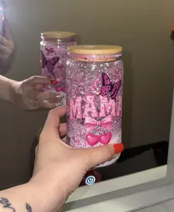 16oz Snowglobe Tumbler Cup